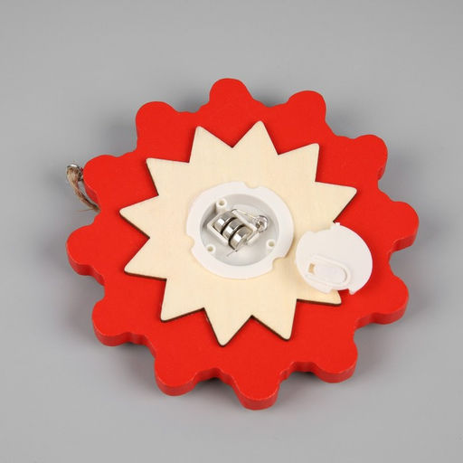 Ёлочная игрушка Снежинка со снеговиком, 10х10 см, 1 LED, от батареек, свечение тёплое белое - Luazon lighting фото 3