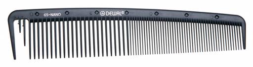 DEWAL.Расческа NANO комб.антист.шир.с разд.зубц.черн.19,5см/CO-65-NANO /3798/