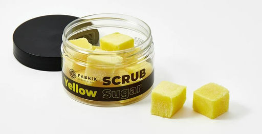 FABRIK Cosm. Скраб-"кубики" Сахарный д/тела Sugar Yellow Scrub 200гр банка срок 03.2026
