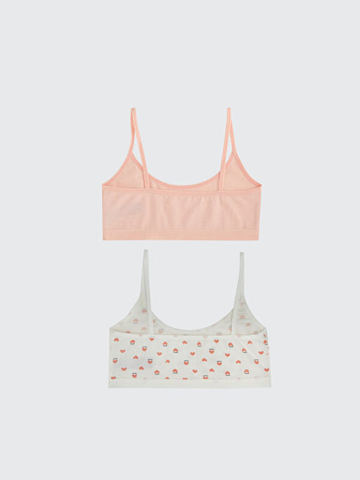 Bask?l? Pamuklu K?z ?ocuk B?stiyer 2li - Waikiki фото 2