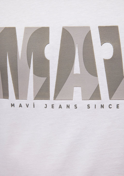 Mavi Logo Bask?l? Beyaz Tisort  фото 5