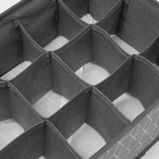 Органайзер для хранения белья Доляна Фора, 12 ячеек, 322412 см, серый  фото 7