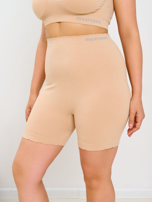 Трусы-панталоны бесшовные женские MR004-2SS3 beige - Maxroses фото 4