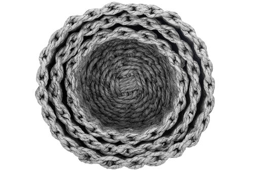 Набор 3 плетеных корзинок 18*18*15 см, серый - Elan gallery фото 5