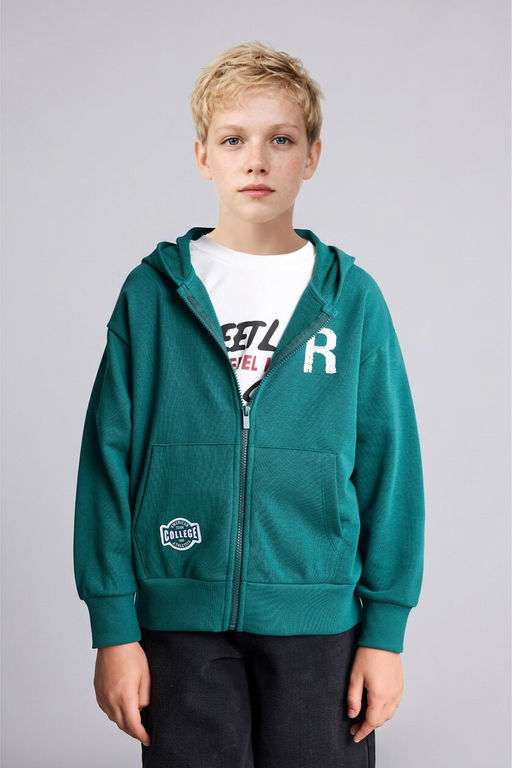 Pamuklu Fermuarl_ Sweatshirt H_rka Erkek _ocuk - Defacto фото 7
