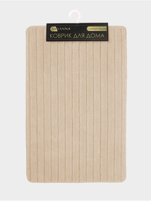 Коврик Savanna, 50×80 см, ворс 1 см, микрофибра, бежевый