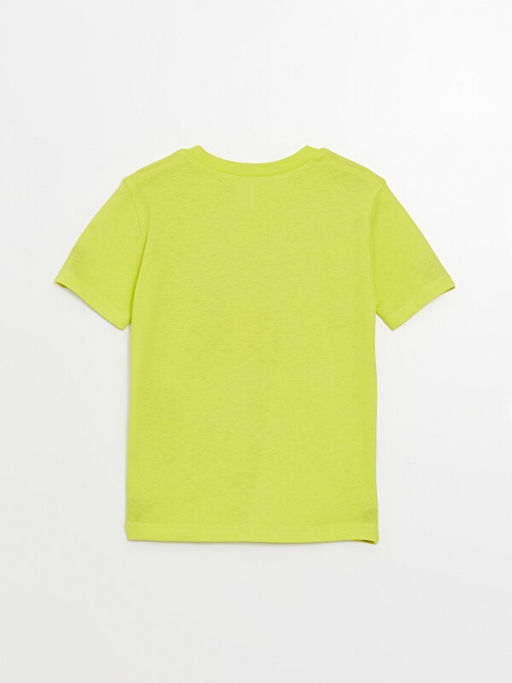 Bisiklet Yaka Bask?l? K?sa Kollu Erkek ?ocuk Ti??rt - Waikiki фото 3