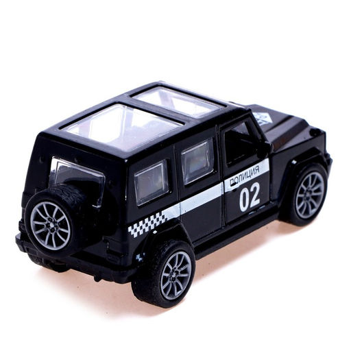 Машина металлическая Полиция, 1:48, инерция, открываются двери, цвет чёрный - Автоград фото 4