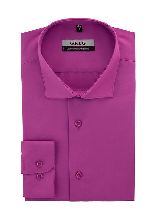 Сорочка мужская длинный рукав GREG 720/139/LAV/Z  фото 2