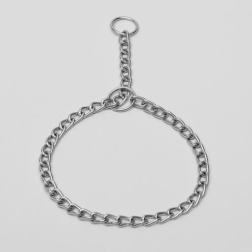 Ошейник - удавка металлический однорядный, 55 см, толщина проволоки 2,5 мм - Пижон фото 5