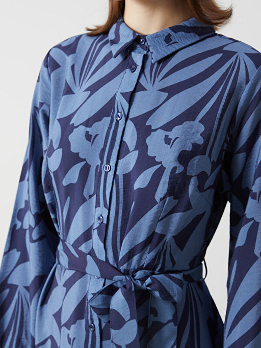 ?i?ekli Kad?n G?mlek Elbise