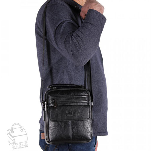 Сумка мужская 6601-3 black Jeep - S-style фото 4