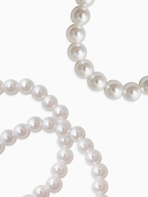 Браслет "Бусины жемчуга" (набор 7 шт), №6,8,10,14, цвет белый