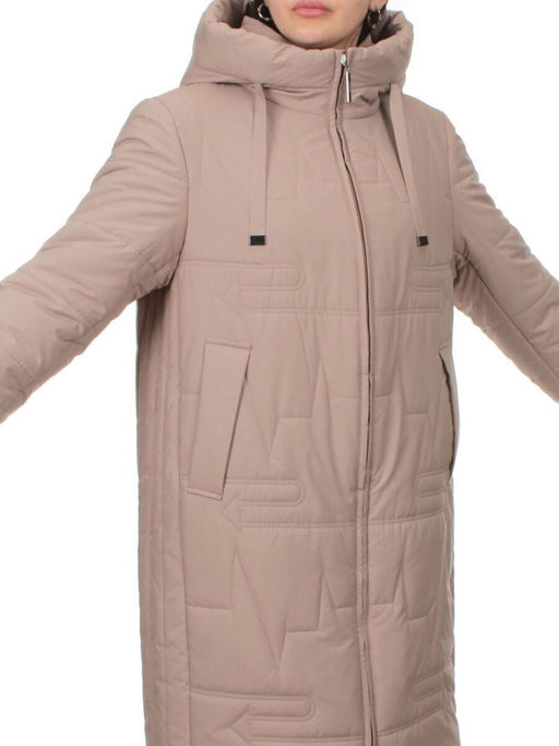 1073 DK. BEIGE Пальто зимнее облегченное женское (холлофайбер 150 гр.) - Fashion фото 2
