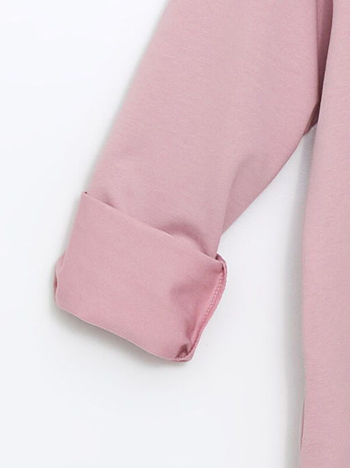 Bisiklet Yaka Bask?l? K?z ?ocuk Sweatshirt