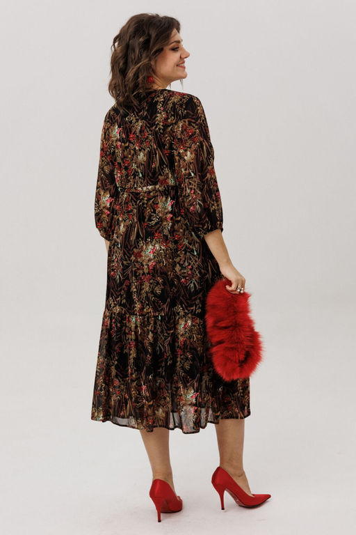 Платье ANELLI 1805 шоколадная виола  фото 6