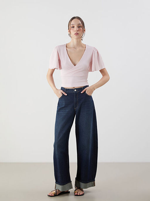 Kruvaze Yaka Kad?n Bluz