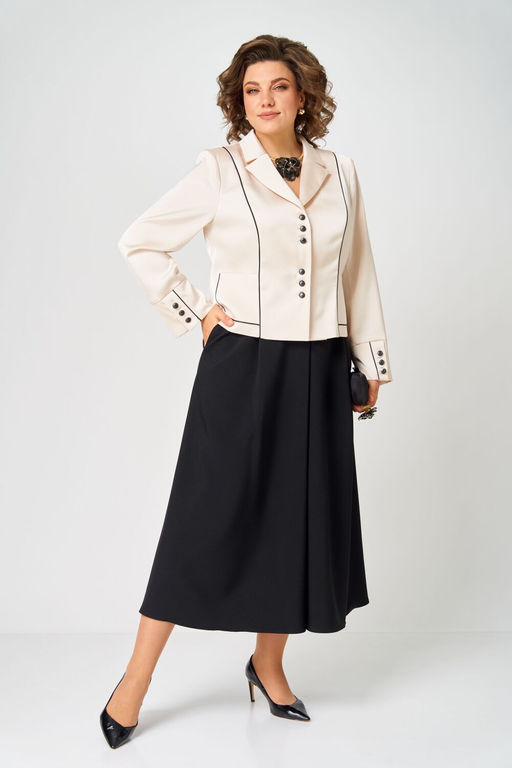 Костюм Aira Style 24134 молочно-черный