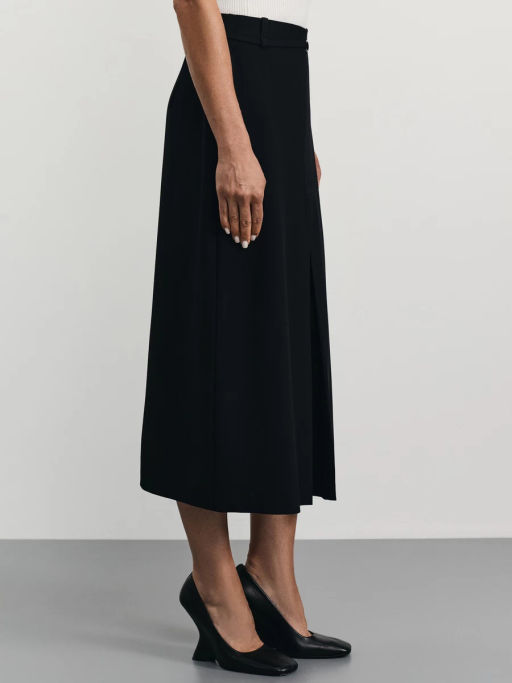 Юбка длины миди с декоративным разрезом спереди / Zarina фото 4