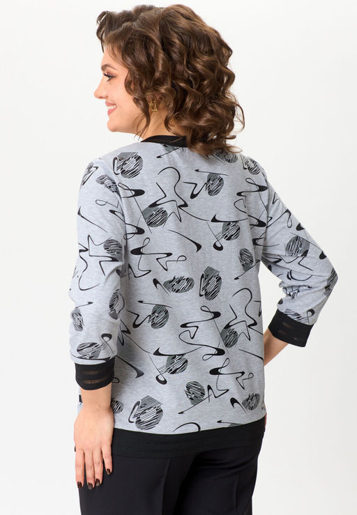 Джемпер БелЭльСтиль 870 серый дизайн