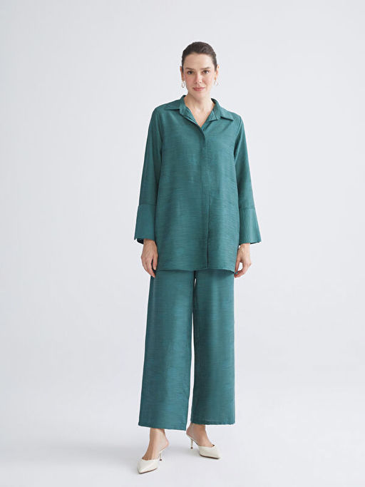 Beli Lastikli Desenli Geni? Pa?a Kad?n Pantolon