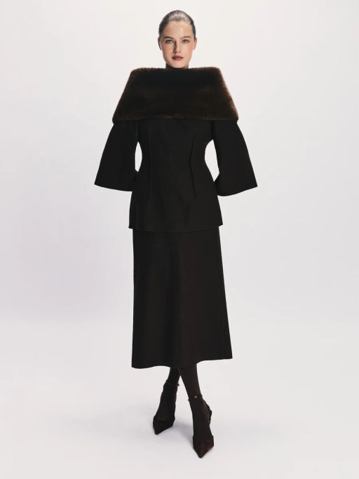 Юбка миди с шерстью / Zarina