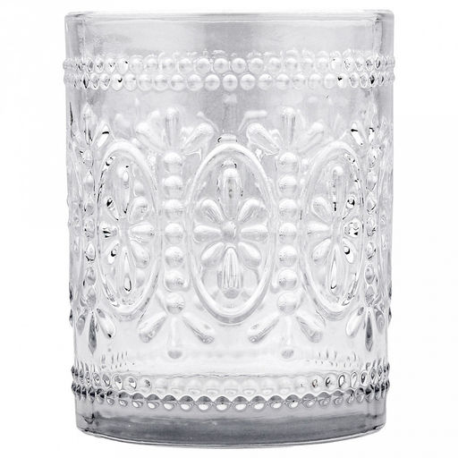 Винтаж Стакан стеклянный 320мл, д7,5см, h10см, рельефное, прозрачное стекло (Китай) Цена указана за штуку. В коробке 6 штук. - Домашняя мода фото 2