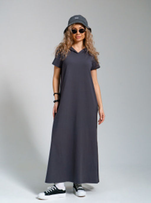 970 Платье-мантия "Серый"