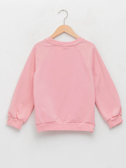 Bisiklet Yaka Bask?l? ?ift Y?nl? Payetli Uzun Kollu K?z ?ocuk Sweatshirt - Waikiki фото 3