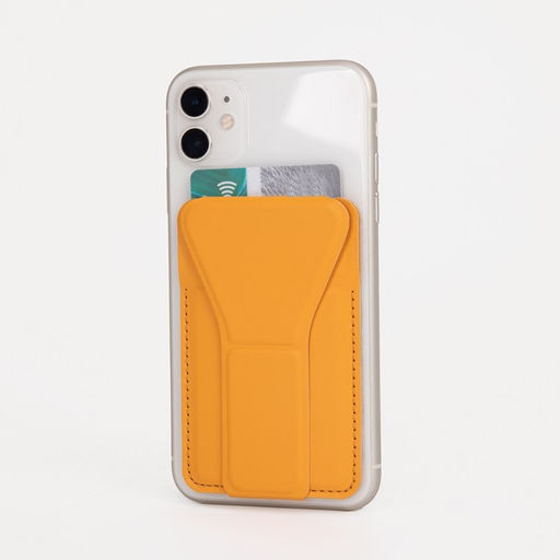 Картхолдер на телефон, искусственная кожа, цвет жёлтый - Simaland фото 2
