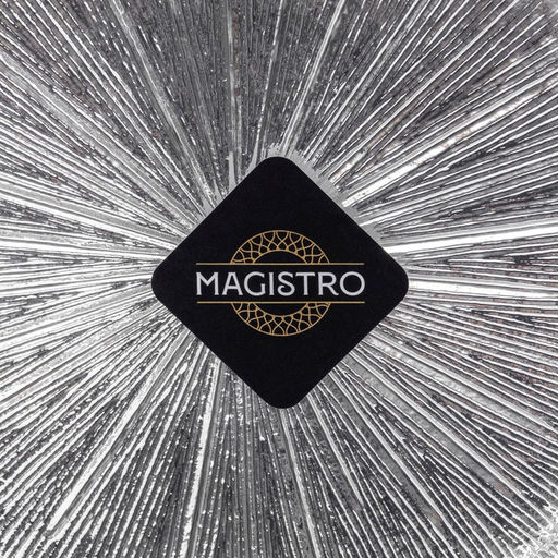 Тарелка стеклянная Magistro «Иней. Серебро», 20.5×1.5 см, цвет серебряный