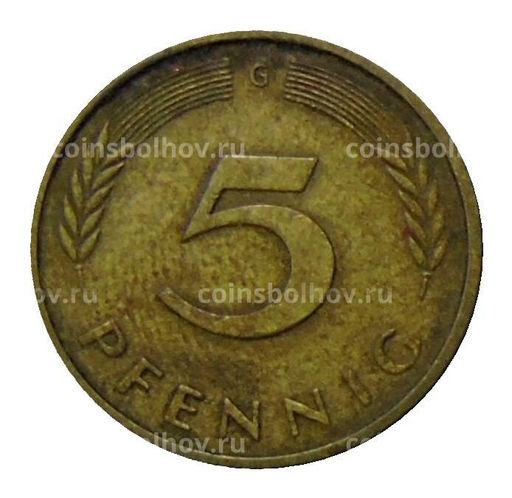 Монета 5 пфеннигов 1981 года G Германия