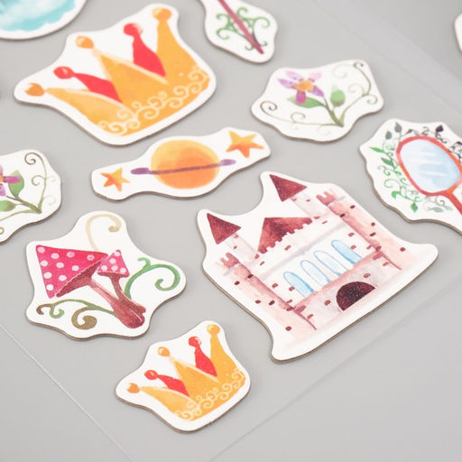 Наклейки для творчества Цветочное королевство, набор 2 листа, 22?12.5 см