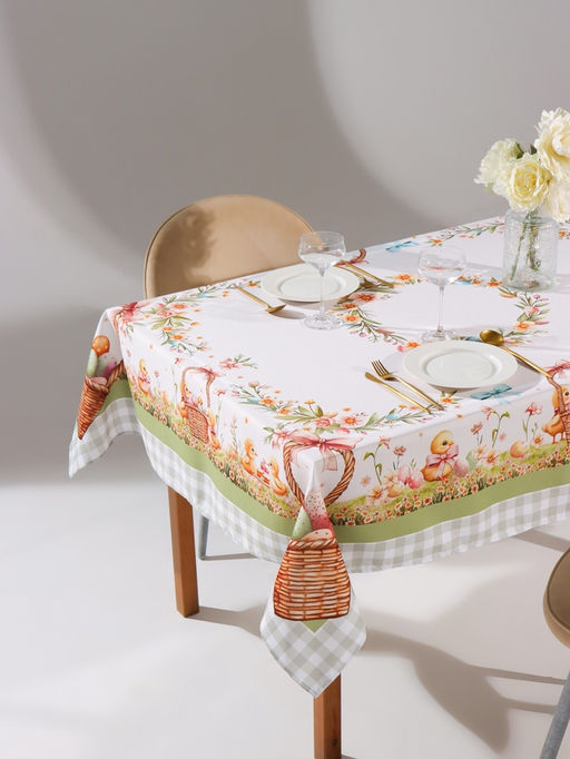 Скатерть на стол «Доляна. Пасхальные цыплята» 145×215±3 см