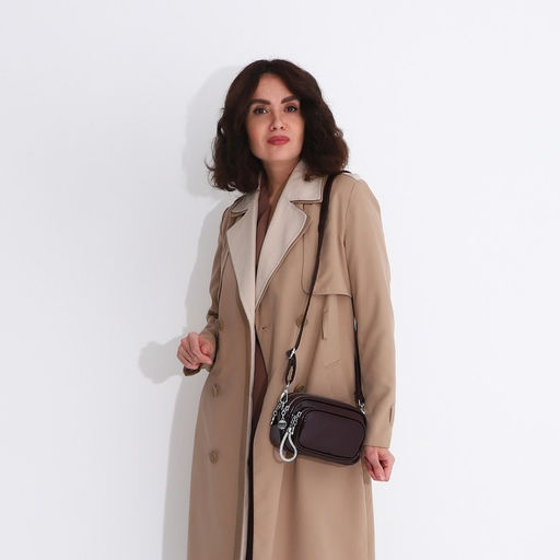 Сумка кросс-боди на молнии, цвет бордовый - Simaland фото 8