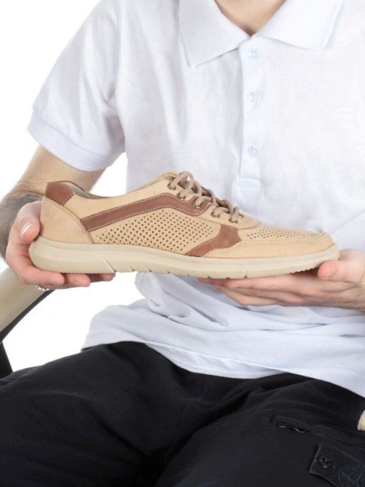 Б699А-3 BEIGE Полуботинки мужские (натуральная замша) - Фабричный китай фото 2