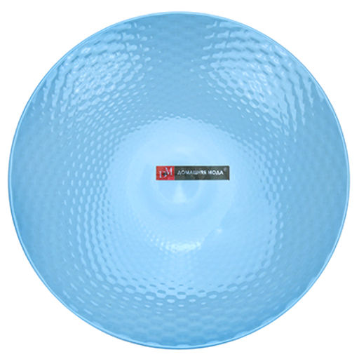 "ДМ" Блюдо фарфоровое "Плетенка-колор" д205мм, h35мм, голубой (Китай)