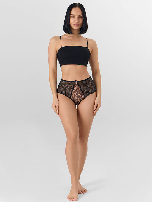 Цена за 2 штуки! Трусы женские с леопардовым принтом кружевные - Mark formelle фото 6