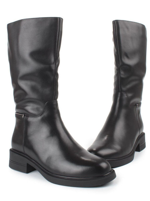 Z4225M BLACK Сапоги зимние женские (натуральная кожа, натуральный мех)