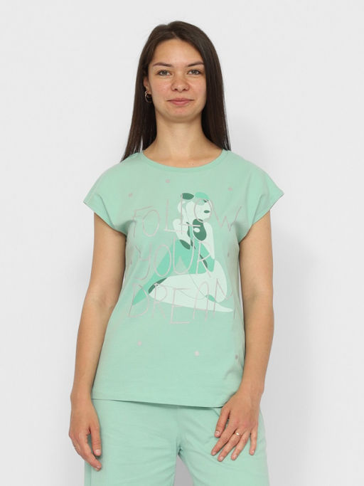 CRB wear/CSMW 60268-37 Футболка женская,зеленый/Ex.Cherubino