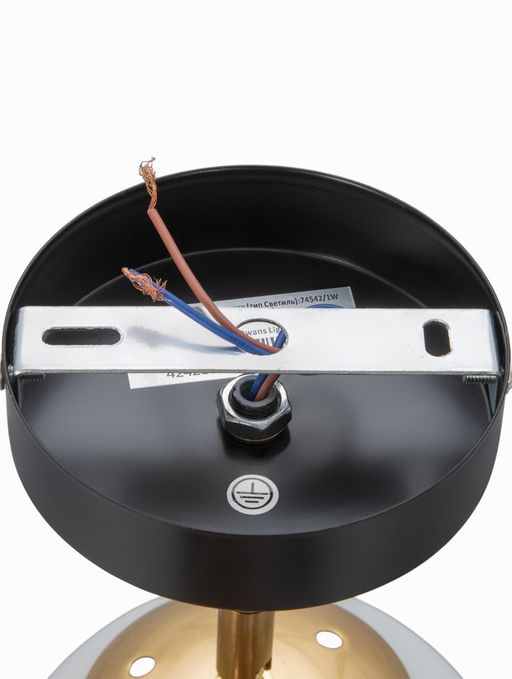 Бра 74542/1W, 1x40Вт, E14, цвет латунь/чёрный