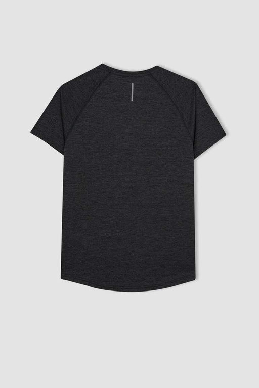 DeFactoFit Спортивная футболка Slim Fit с круглым вырезом и короткими рукавами  фото 8