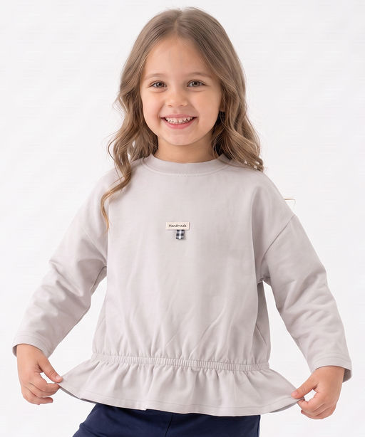 Лонгслив для девочки 33-9256 серо-голубой - Mini maxi фото 10