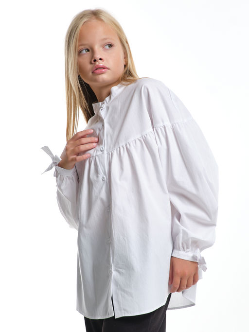 Рубашка для девочки подросткам школьная форма UD 8016 белый - Mini maxi фото 9