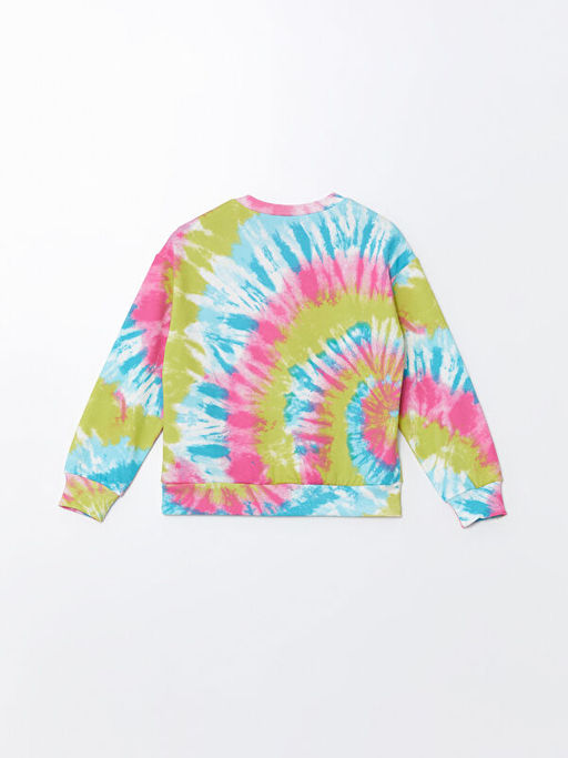 Bisiklet Yaka Bask?l? Uzun Kollu K?z ?ocuk Sweatshirt - Waikiki фото 3