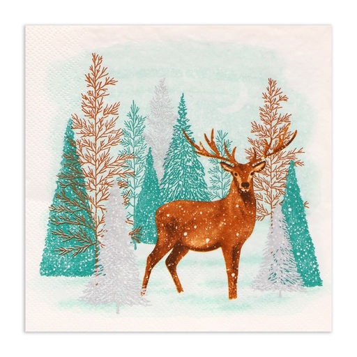 Цена за 2 шт. Салфетки новогодние бумажные Home Collection Classic Лесной олень, 3 слоя, 33?33 см, 20 шт.