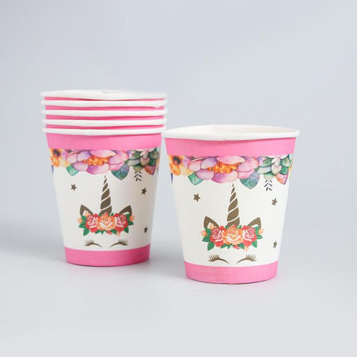 Набор посуды С днём рождения, единорожка, цвет розовый - Страна карнавалия фото 2