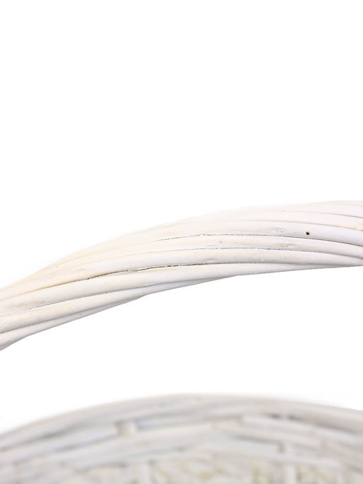 Корзина плетёная для хранения Vara, с ручкой, белая, набор 3 шт.