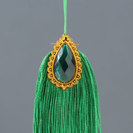 Цена за 10 шт. Подвеска текстиль, пластик Кулон Восток, зелёная, 1415 см - Simaland фото 2