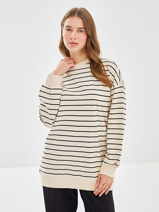 ?izgili Oversize Kad?n Sweatshirt Tunik
